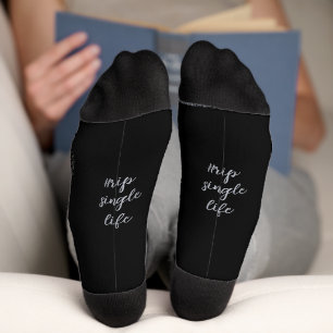 RIP Single Life Black Gothic Bachelorette Party Sokken