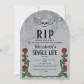 Rip Single Life Gothic Bachelorette Party Kaart (Voorkant)