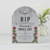 Rip Single Life Gothic Bachelorette Party Kaart (Staand voorkant)
