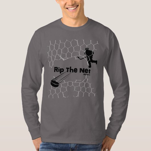 Rip the Net Hockey Speler T-shirt (Voorkant)