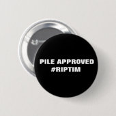 RIP-tijd Ronde Button 5,7 Cm (Voorkant /achterkant)