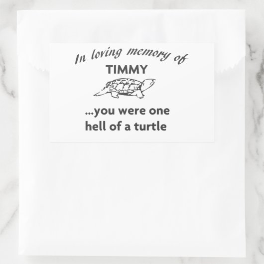 RIP TIMMY RECHTHOEKIGE STICKER (Tas)