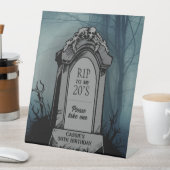 RIP to My 20s Birthday Party Reclamebord Met Voetstuk (Insitu)