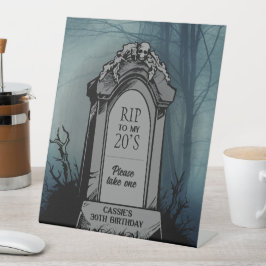 RIP to My 20s Birthday Party Reclamebord Met Voetstuk
