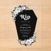 Rip to my 20s Funny Transparent 30th Birthday Acryl Uitnodigingen (Voorkant)