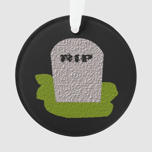 RIP Tombstone AcrylOrnament Ornament (voorkant)