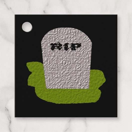 RIP Tombstone Custom Halloween Bedankjes Labels (Voorkant)