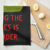 RIP Tombstone Funny Kitchen Towel Theedoek (Quarter Fold)