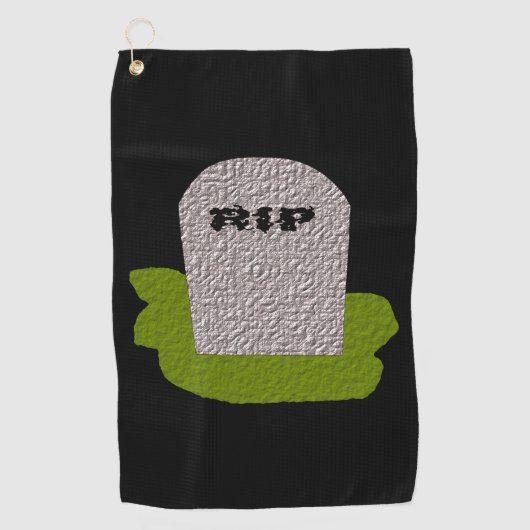 RIP Tombstone Golf Towel Golfhanddoek (Voorkant)
