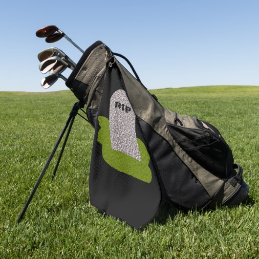 RIP Tombstone Golf Towel Golfhanddoek (Groen)