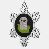 RIP Tombstone-Ornament Tin Sneeuwvlok Ornament (Rechts)