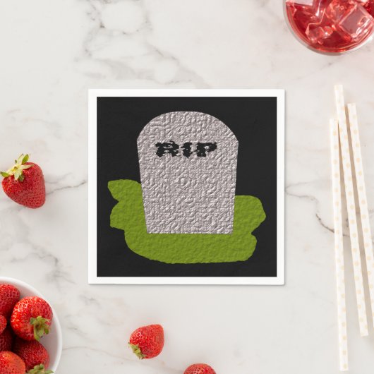 RIP Tombstone Paper Napkins Servetten (Insitu)