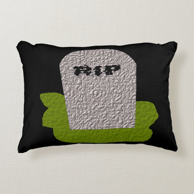 RIP Tombstone Pillow Accent Kussen (Voorkant)