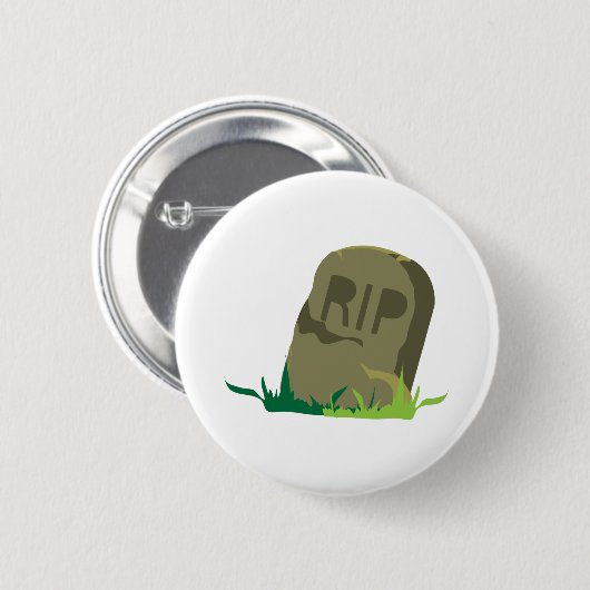 RIP Tombstone Ronde Button 5,7 Cm (Voorkant /achterkant)