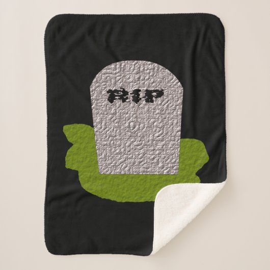 RIP Tombstone Sherpa Blanket Sherpa Deken (Voorkant)