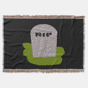 RIP Tombstone Throw Blanket Deken