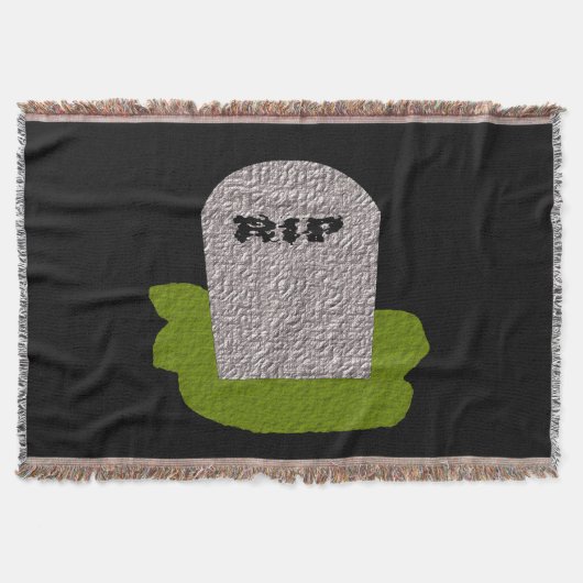 RIP Tombstone Throw Blanket Deken (Voorkant)