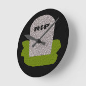 RIP Tombstone-wandklok Ronde Klok (Hoek)