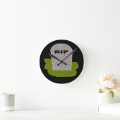 RIP Tombstone-wandklok Ronde Klok (Huis)