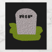 RIP Tombstone Wine Bottle Labels Wijn Etiket (Enkel label)
