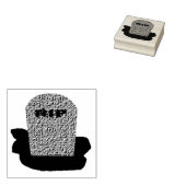 RIP Tombstone Wood Art Stamp Rubberstempel (Gestempeld)