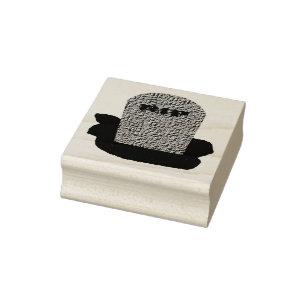 RIP Tombstone Wood Art Stamp Rubberstempel