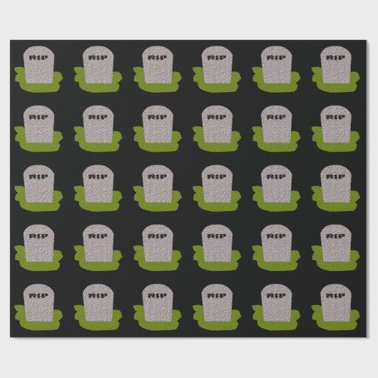 RIP Tombstone Wrapping Paper Cadeaupapier (Vlak)
