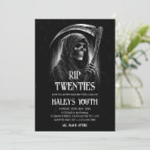 RIP Twenties 20s Gotische Begrafenis 30e Verjaarda Kaart (Staand voorkant)