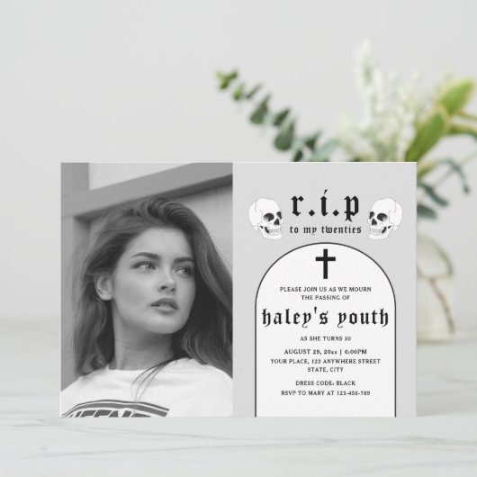 RIP Twenties 20s Grappige begrafenis 30e verjaarda Kaart (Staand voorkant)