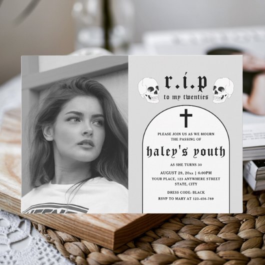 RIP Twenties 20s Grappige begrafenis 30e verjaarda Kaart