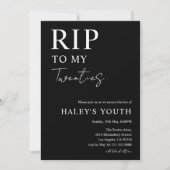 RIP Twenties 20s Moderne Eenvoudige 30e Verjaardag Kaart (Voorkant)