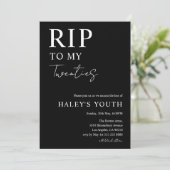 RIP Twenties 20s Moderne Eenvoudige 30e Verjaardag Kaart (Staand voorkant)