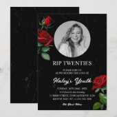RIP Twenties 20s Roos Begrafenis 30th Birthday Fot Kaart (Voorkant / Achterkant)