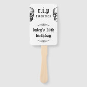 RIP Twenties 20s Skull Foto Halloween Verjaardag Handwaaier (Voorkant)