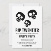 RIP Twenties 20s Skull Grappige Begrafenis 30e Ver Kaart (Voorkant)