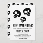 RIP Twenties 20s Skull Grappige Begrafenis 30e Ver Kaart (Voorkant / Achterkant)