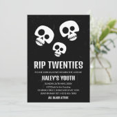 RIP Twenties 20s Skull Grappige Begrafenis 30e Ver Kaart (Staand voorkant)