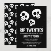 RIP Twenties 20s Skull Grappige Begrafenis 30e Ver Kaart (Voorkant / Achterkant)