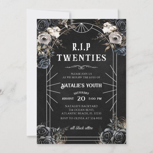 RIP Twenties 30ste verjaardag Dood aan mijn jeugd Kaart (Voorkant)