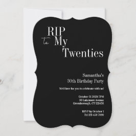 RIP Twenties 30th Birthday Party Kaart