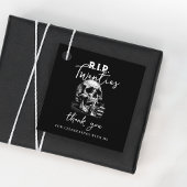 RIP Twenties Black Skull Bedankt Verjaardag Bedankjes Labels
