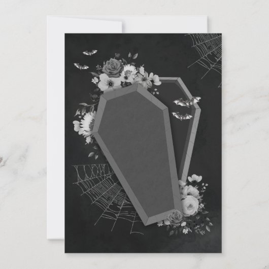 RIP Twenties Bloemenschedel Halloween Verjaardag Kaart (Achterkant)