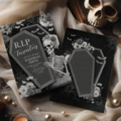 RIP Twenties Bloemenschedel Halloween Verjaardag Kaart