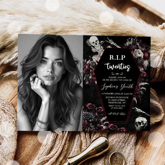 RIP Twenties Dood aan mijn jeugd 30ste verjaardag Kaart