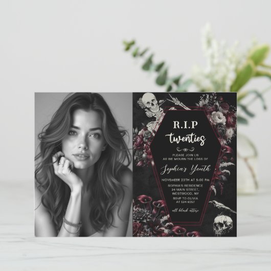 RIP Twenties Dood aan mijn jeugd 30ste verjaardag Kaart (Staand voorkant)