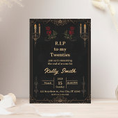 RIP Twenties Fun 30th Birthday Invitation Kaart