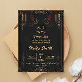 RIP Twenties Fun 30th Birthday Invitation Kaart