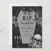 RIP Twenties Gothic Coquette Halloween Verjaardag Kaart (Voorkant)
