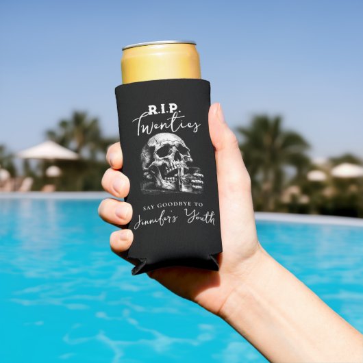 RIP Twenties Gothic Skull Verjaardag Koelboxxen Seltzer Blikjeskoeler (Insitu Zwembad)