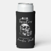 RIP Twenties Gothic Skull Verjaardag Koelboxxen Seltzer Blikjeskoeler (Seltzer Voorkant)